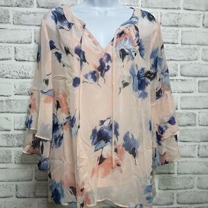 I.N. Studio Sheer Blouse Camisole Extra Large